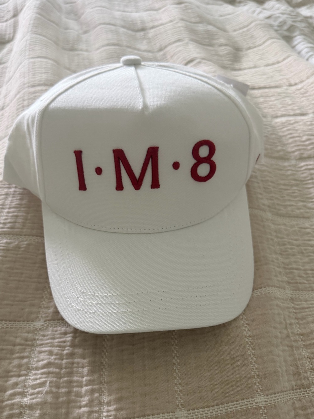 IM8 White A Frame Adjustable Strap Back
Hat David Beckham NWT